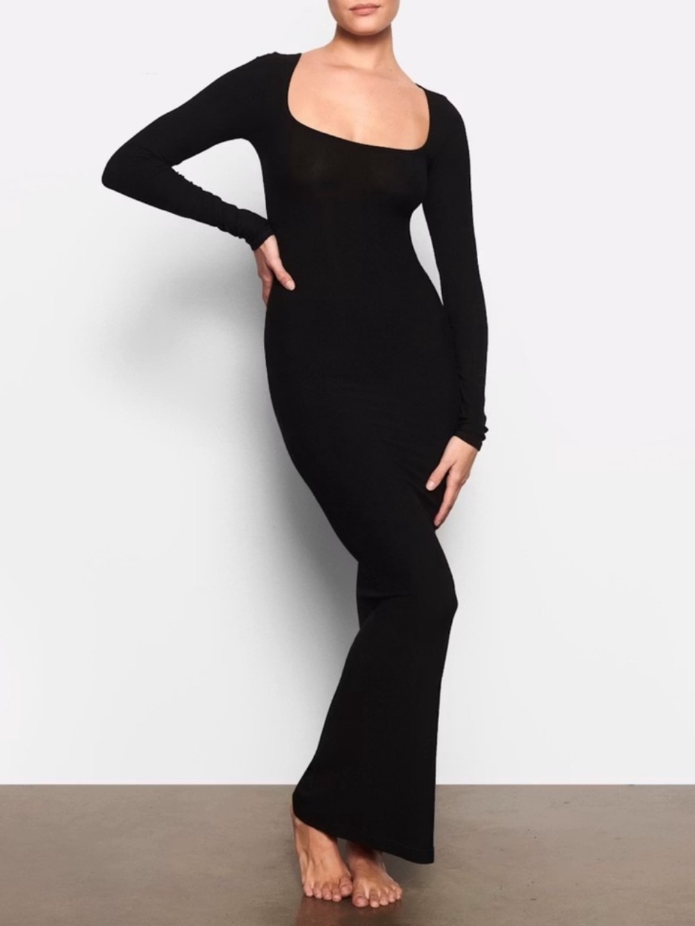 Skims Soft Lounge PETITE Long Sleeve Dress